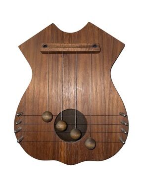 Vintage Door Harp Lyre-Shaped MCM Wall Decor